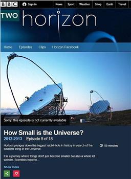 BBC 地平线: 宇宙何其小观看