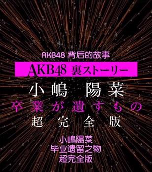 AKB48背后的故事特别篇 小嶋阳菜毕业遗留之物观看