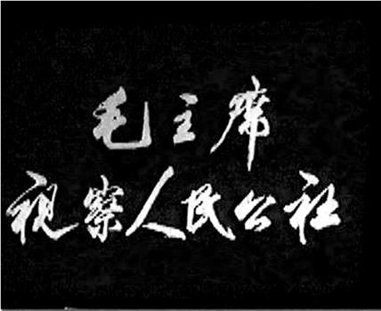 毛主席视察人民公社观看